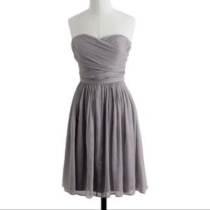 ‼️LAST CALL‼️ J. Crew Arabelle Silk Chiffon Strapless Dress
